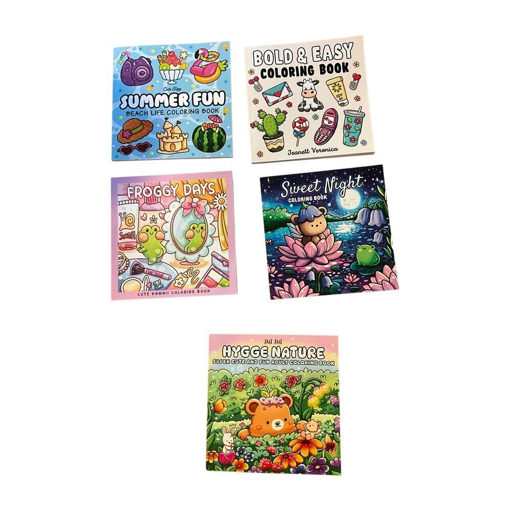 Lot‎ of 5 Coloring Books Set For Kids Toddlers Boy Girls - All Brand New